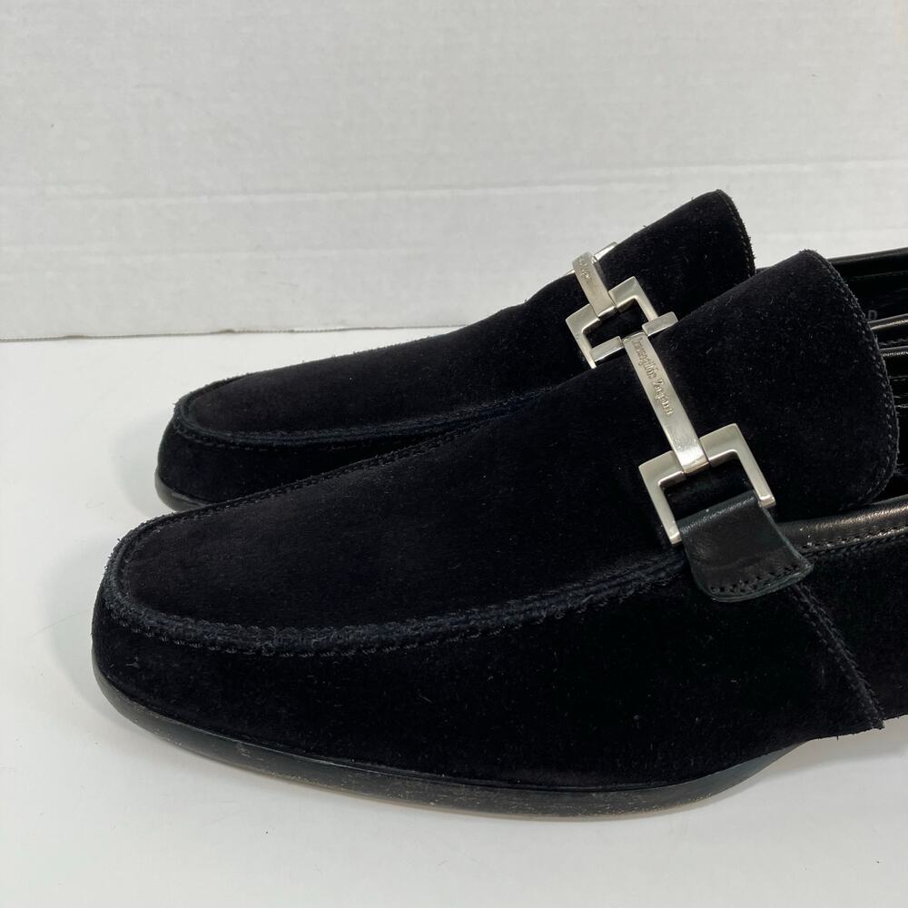 Ermenegildo Zegna Men’s 8.5 Black Suede Slip-On Horsebit Loafers Italian Made - Picture 2 of 16